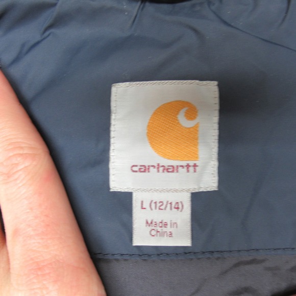 Carhartt Gilliam Vest Women Large 12/14 Blue Quilted Light Wind Rain LOGO 103685 - Picture 4 of 13